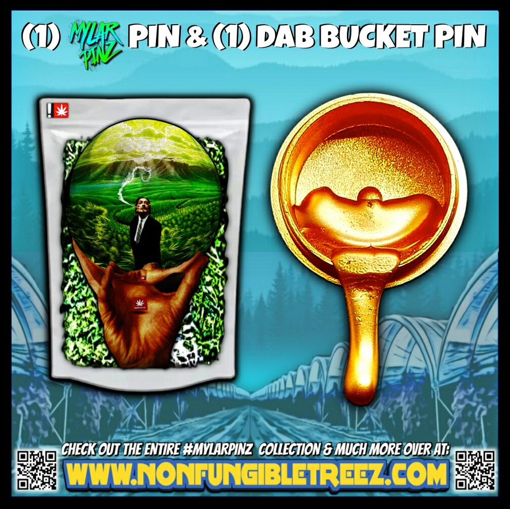 Dali MylarPinz Pin + Exclusive Dab Bucket Pin Set