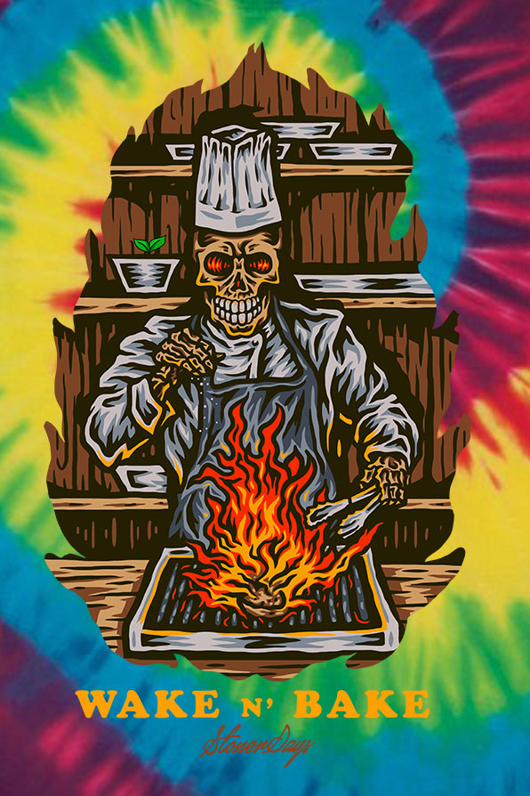 Wake n Bake Rainbow Tie dye – StonerDays